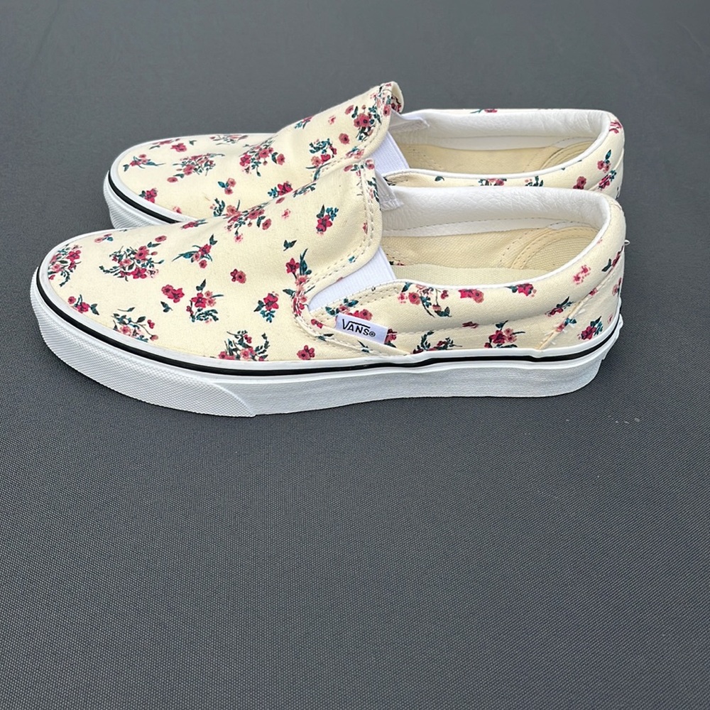Vans off-the-wall flowered sneakers new tags size 7 1/2 - Picture 3 of 8